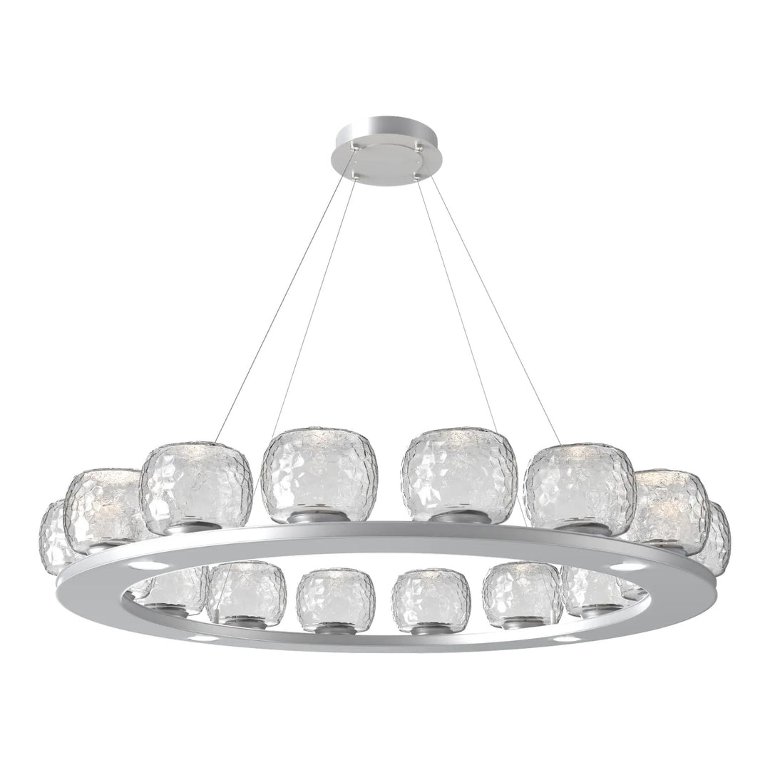 Vessel Ring Chandelier by Hammerton Studio in Classic Silver with Clear glass (Large)