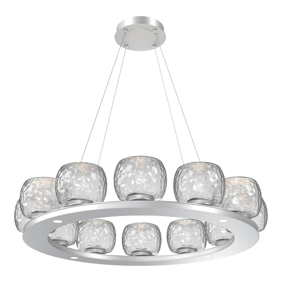 Vessel Ring Chandelier by Hammerton Studio in Classic Silver with Clear glass (Medium)