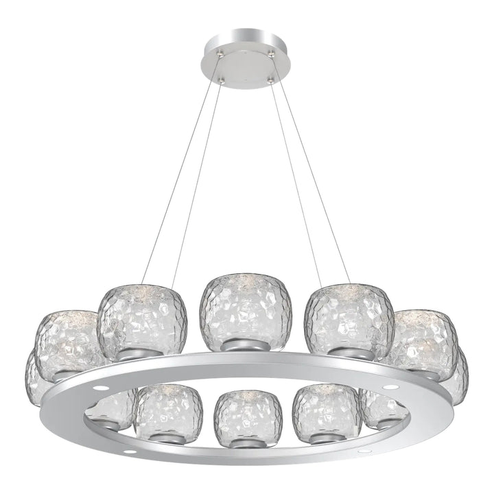 Vessel Ring Chandelier by Hammerton Studio in Classic Silver with Clear glass (Medium)