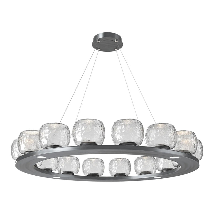 Vessel Ring Chandelier by Hammerton Studio in Gunmetal with Clear glass (Large)