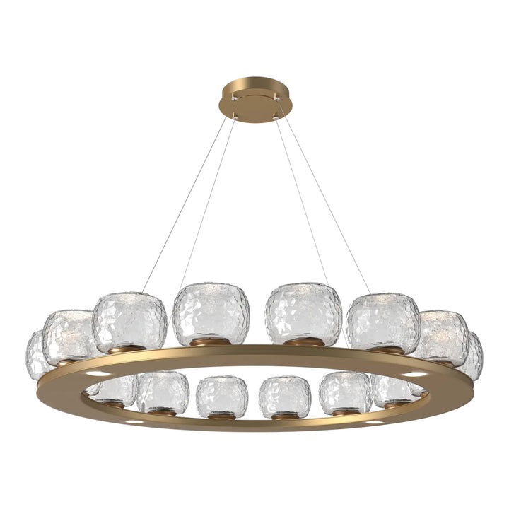 Vessel Ring Chandelier by Hammerton Studio in Novel Brass with Clear glass (Large)