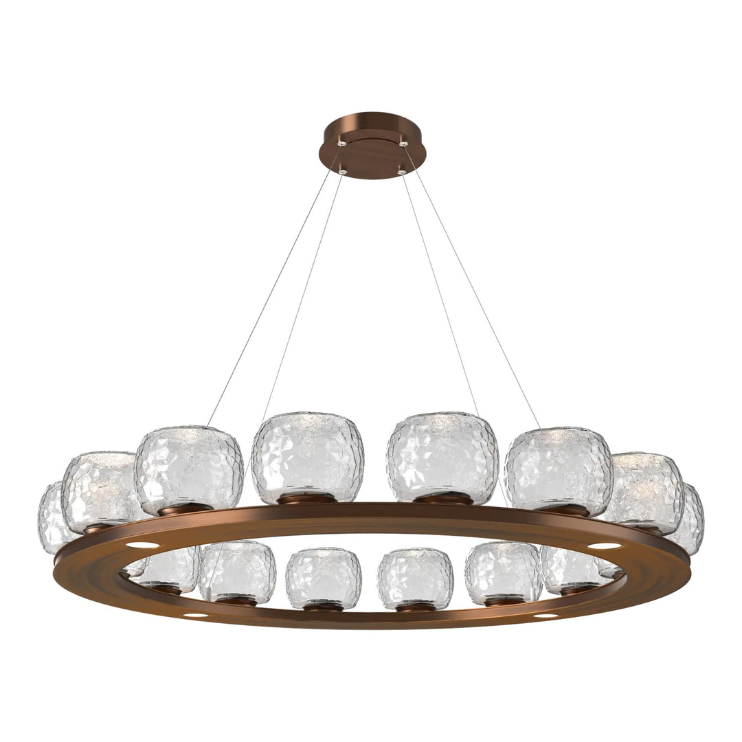Vessel Ring Chandelier by Hammerton Studio in Oil-Rubbed Bronze with Clear glass (Large)