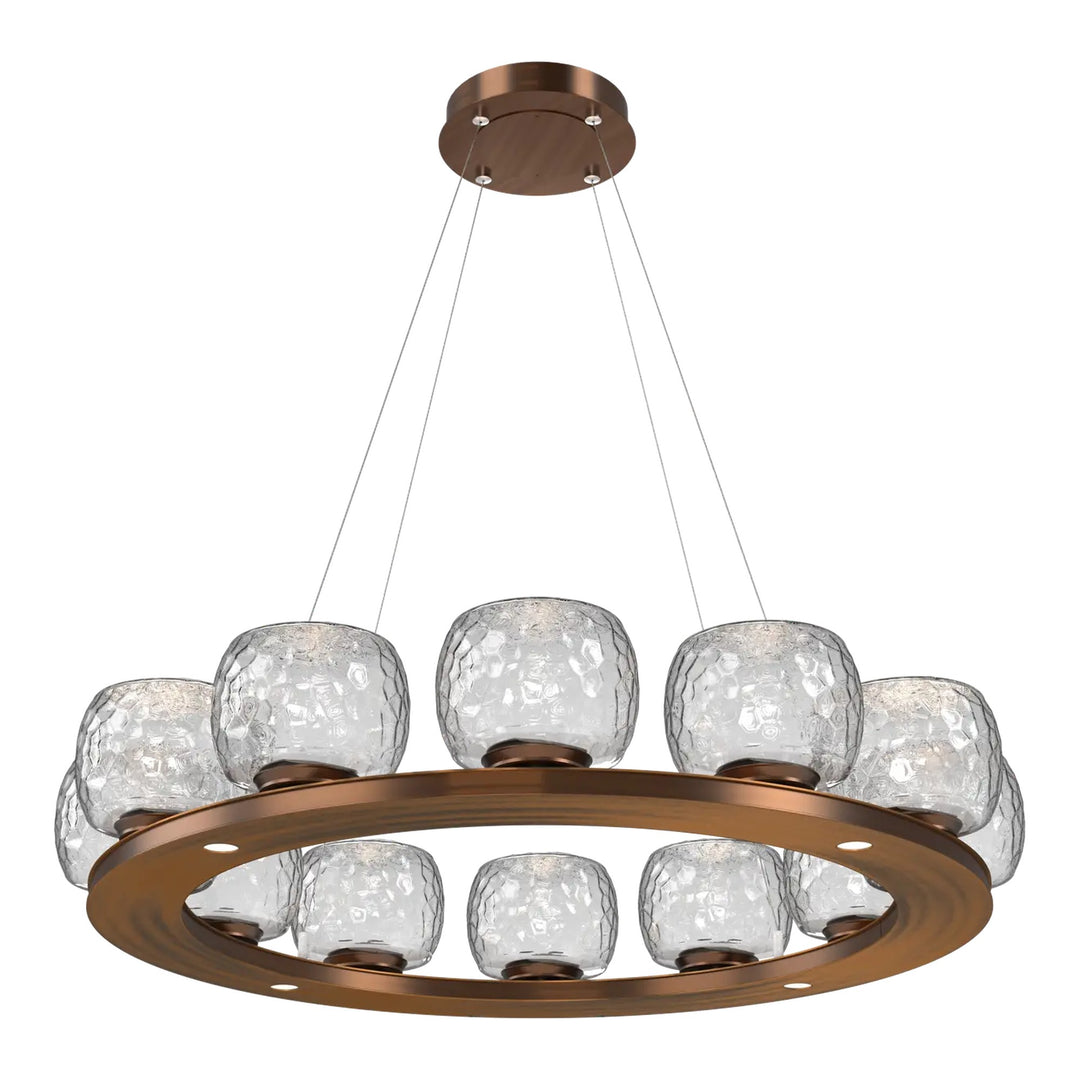 Vessel Ring Chandelier by Hammerton Studio in Oil-Rubbed Bronze with Clear glass (Medium)