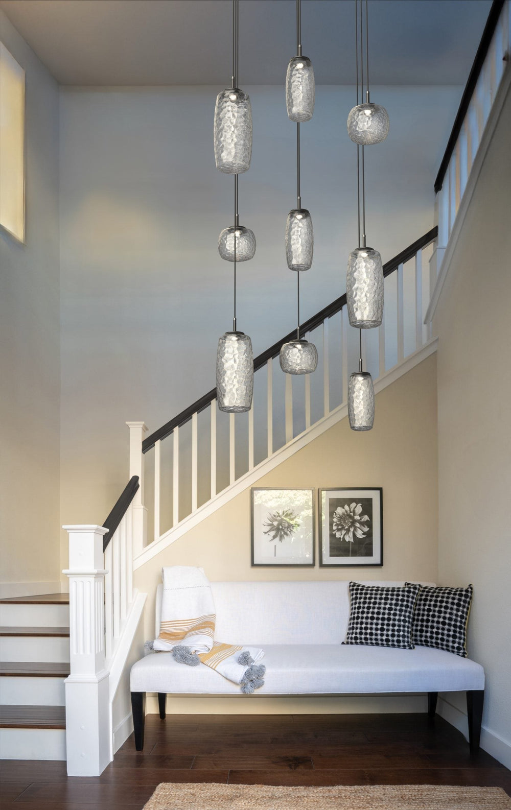 Vessel Square Pendant Chandelier by Hammerton Studio in a styled interior