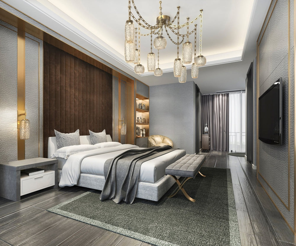 Vessel Swag Chandelier by Hammerton Studio in a styled interior