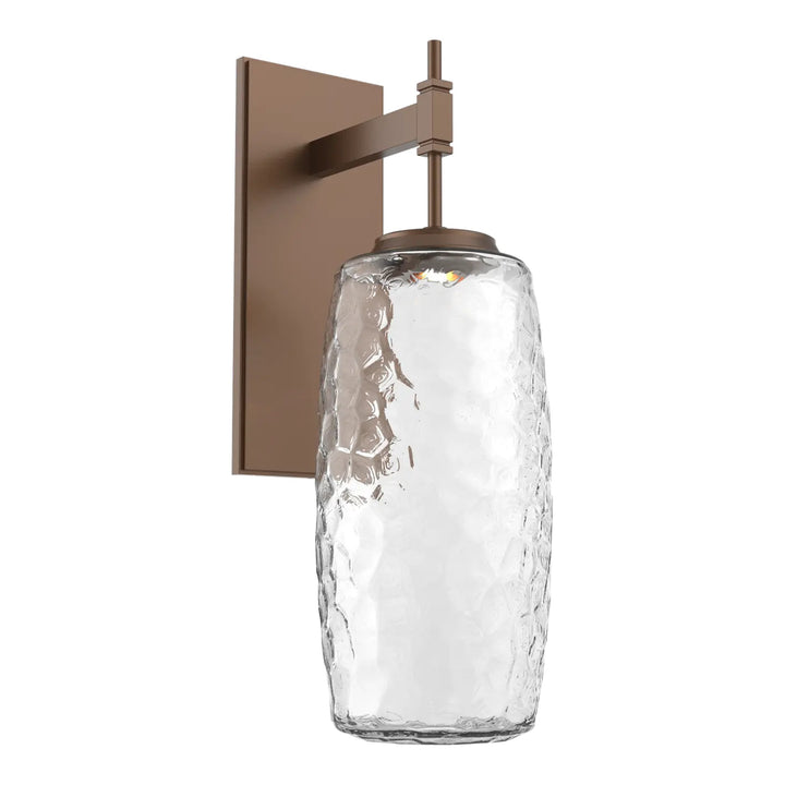 Vessel Tempo Sconce by Hammerton Studio in Burnished Bronze with Clear glass