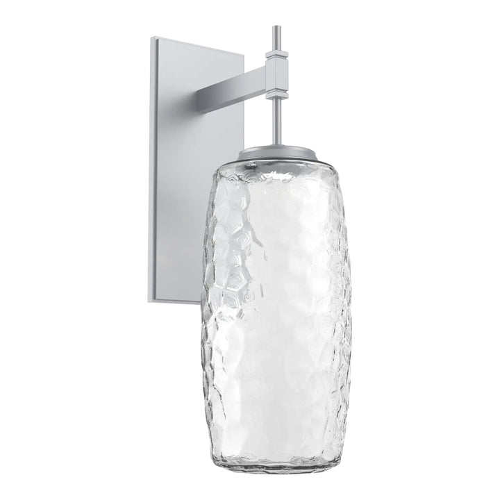Vessel Tempo Sconce by Hammerton Studio in Classic Silver with Clear glass