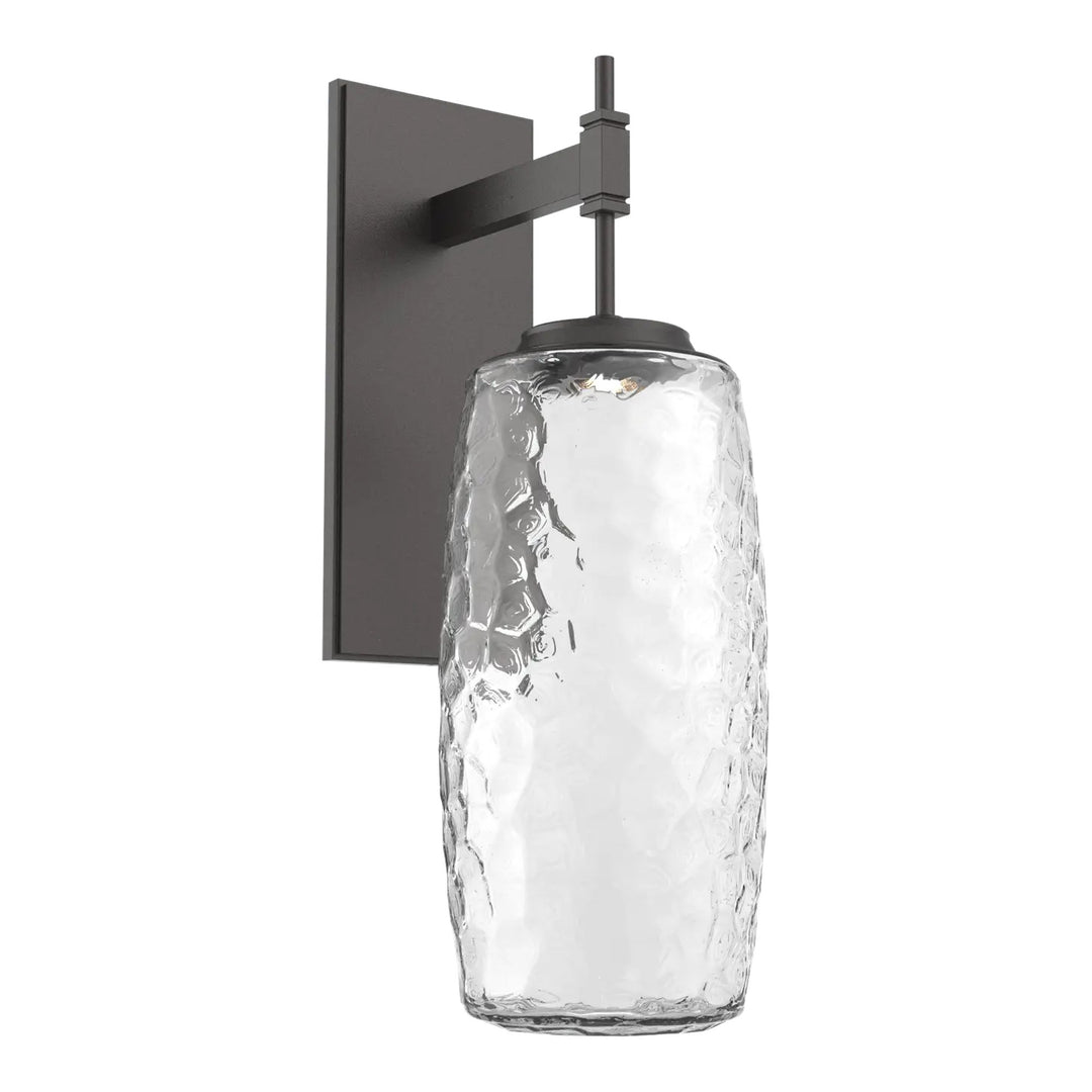 Vessel Tempo Sconce by Hammerton Studio in Graphite with Clear glass