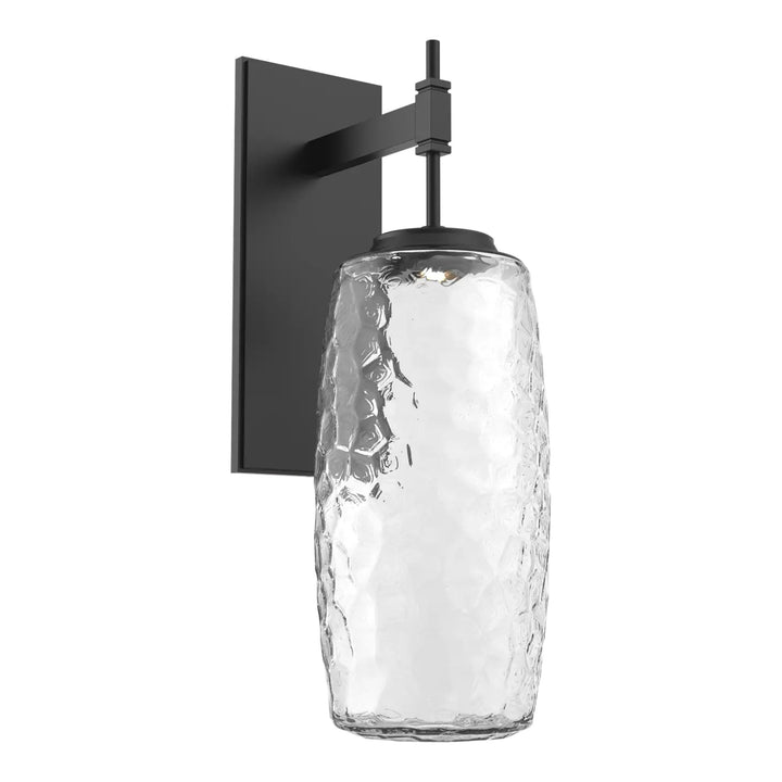 Vessel Tempo Sconce by Hammerton Studio in Matte Black with Clear glass