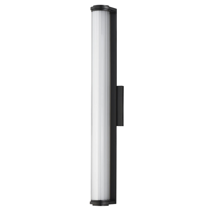 Vetra Large LED Outdoor Wall Sconce by ET2 Lighting in Black, front view