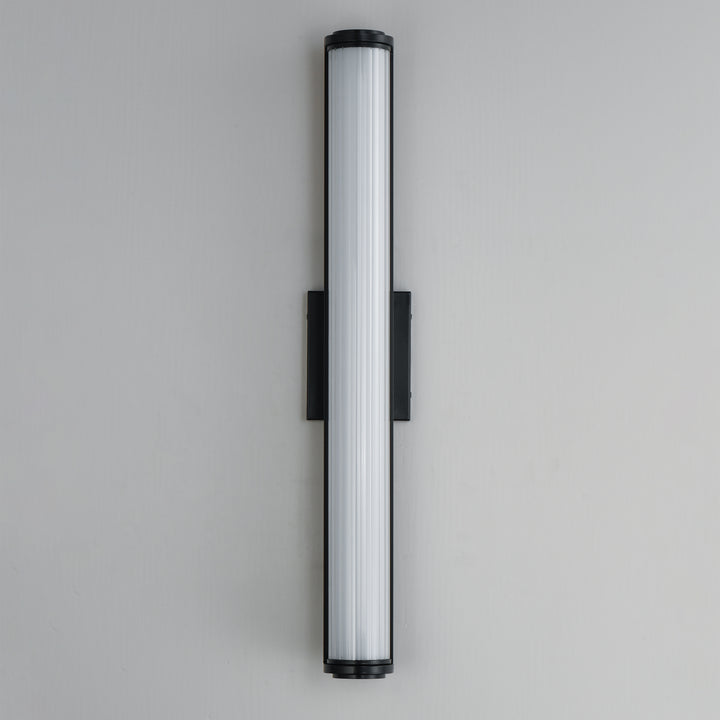 Vetra Large LED Outdoor Wall Sconce by ET2 Lighting, styled view 3