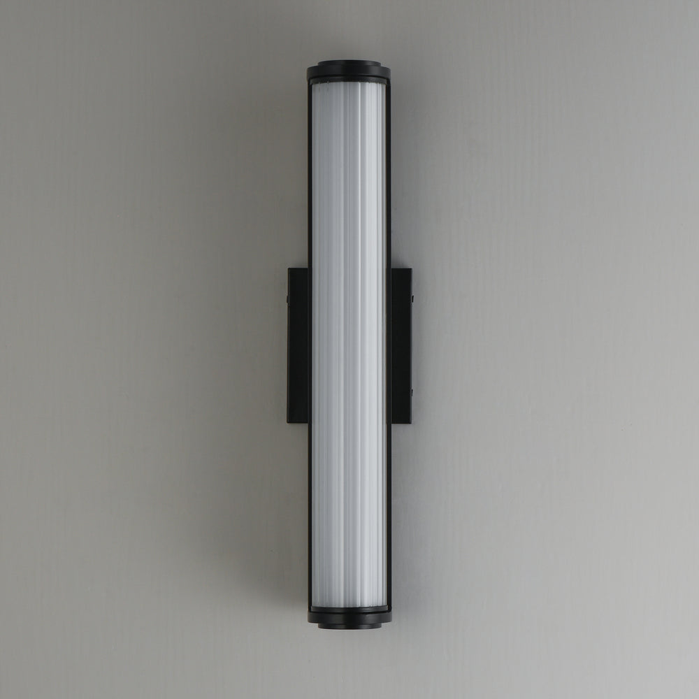 Vetra LED Outdoor Wall Sconce by ET2 Lighting, styled view 1