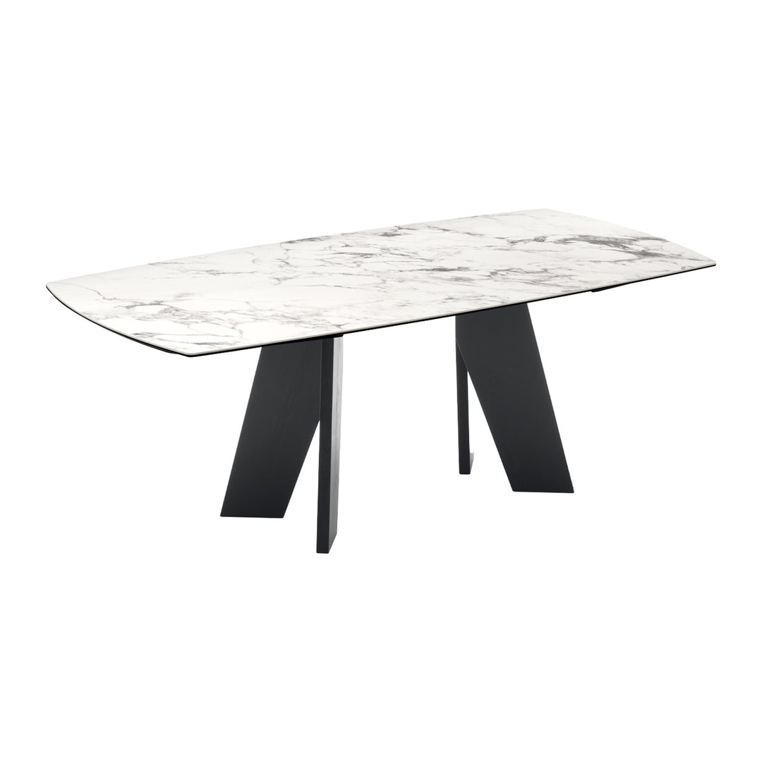 Victor Barrel Extendable Dining Table by Connubia, white background