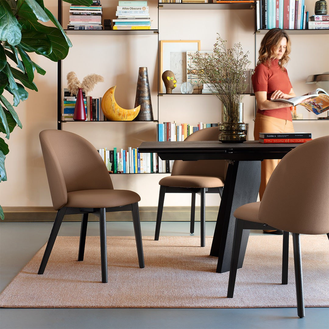 Victor Extendable Dining Table by Connubia in a styled interior