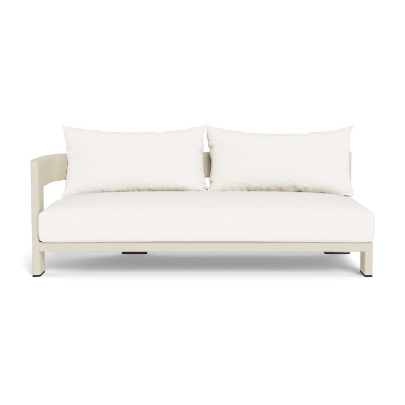 Victoria Aluminum 2 Seat 1 Arm Left by Harbour in Aluminum Bone