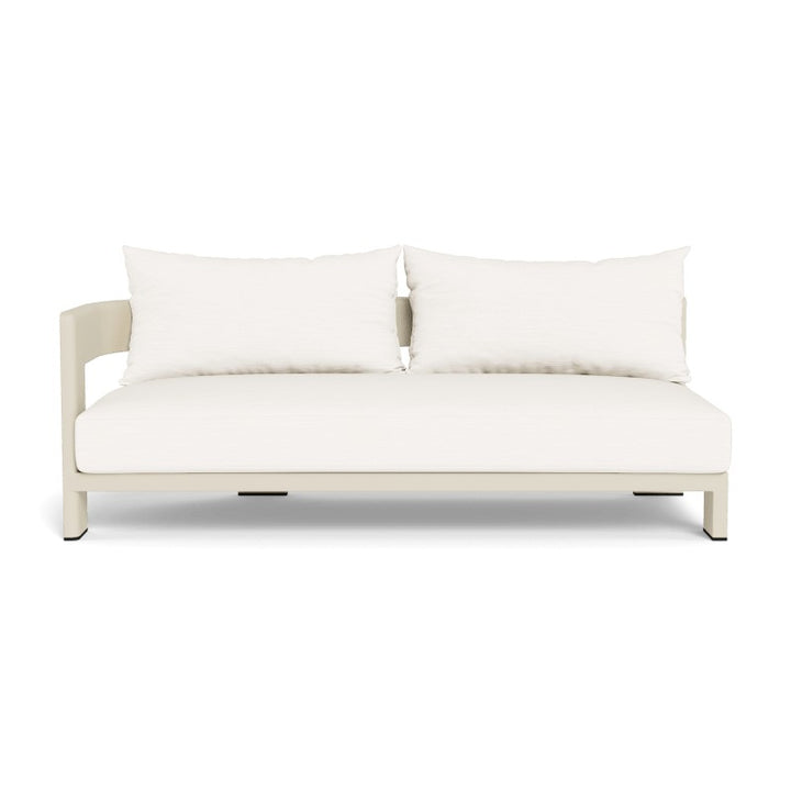 Victoria Aluminum 2 Seat 1 Arm Left by Harbour in Aluminum Bone