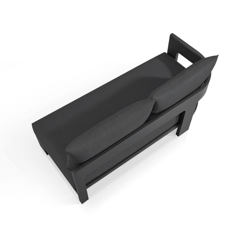 Victoria Aluminum 2 Seat 1 Arm Left by Harbour detail view 3