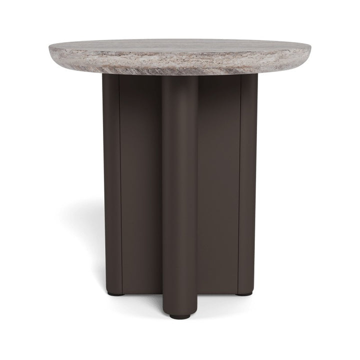 Victoria Aluminum Round Side Table by Harbour in Aluminum Bronze