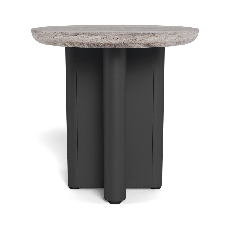 Victoria Aluminum Round Side Table by Harbour detail view 1