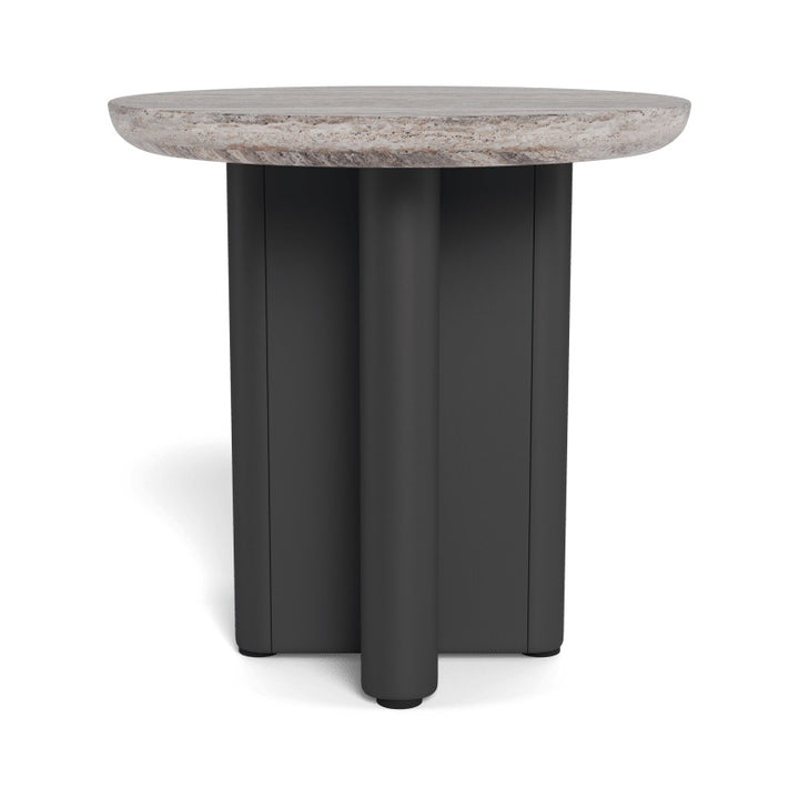 Victoria Aluminum Round Side Table by Harbour detail view 1