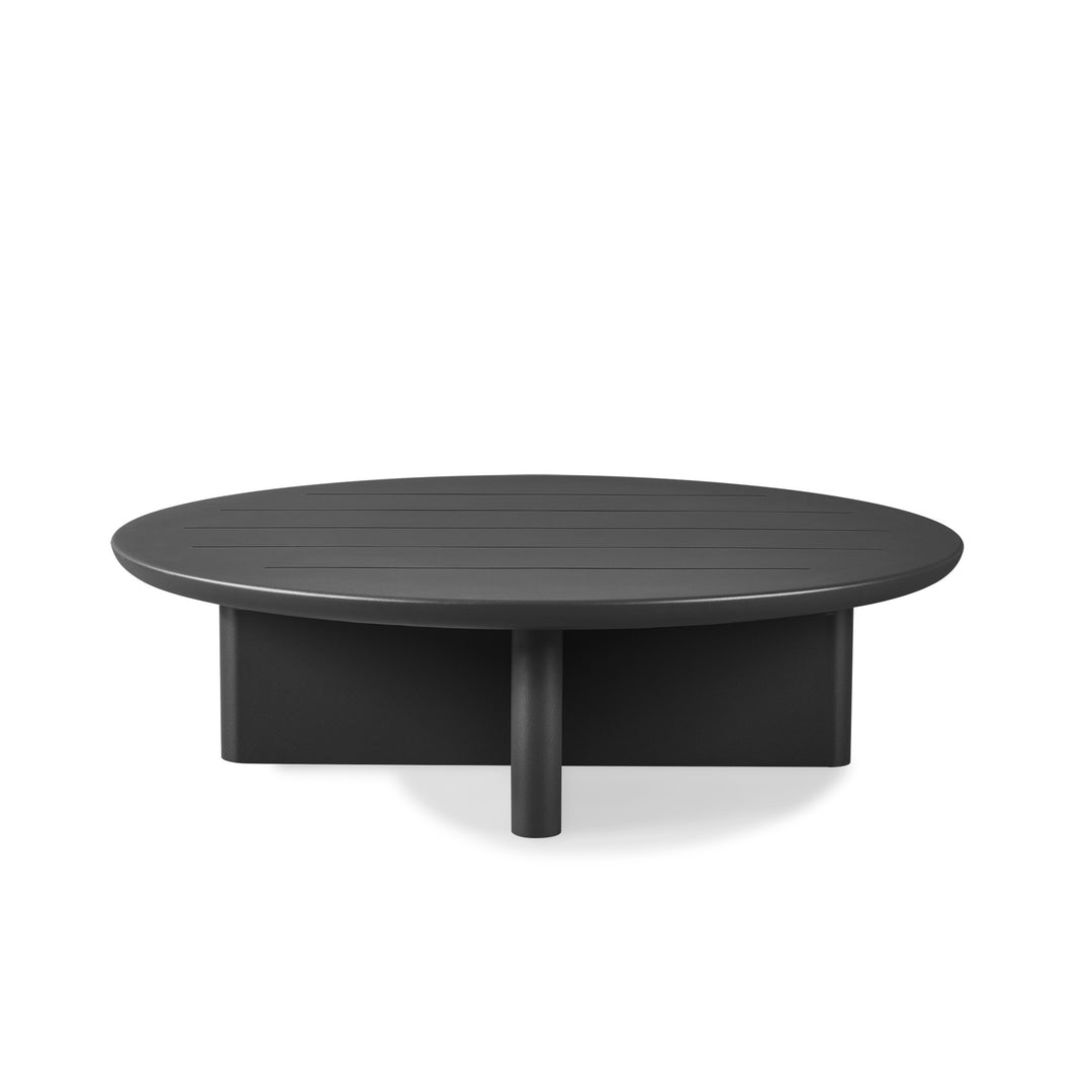 Victoria Aluminum Round Slatted Coffee Table by Harbour