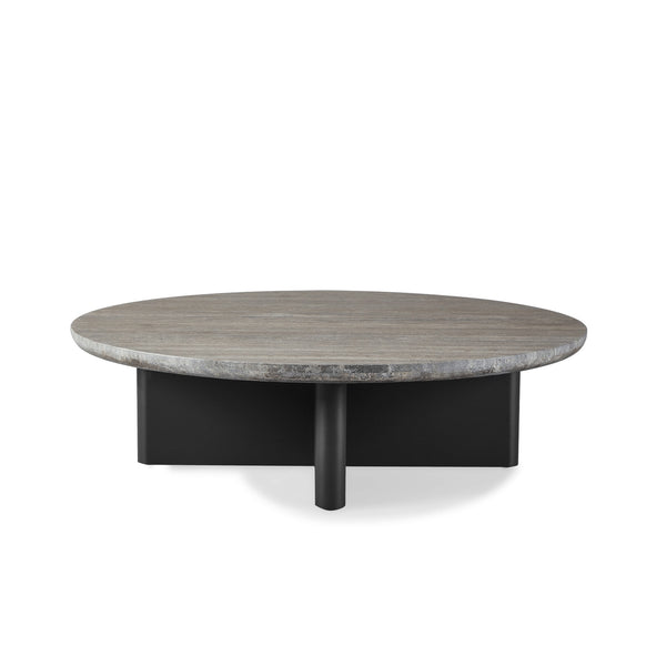 Victoria Aluminum Round Stone Coffee Table by Harbour