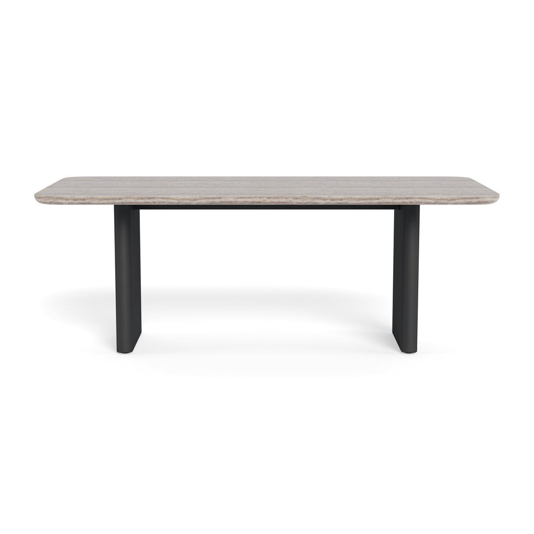 Victoria Aluminum Stone Dining Table 81" by Harbour