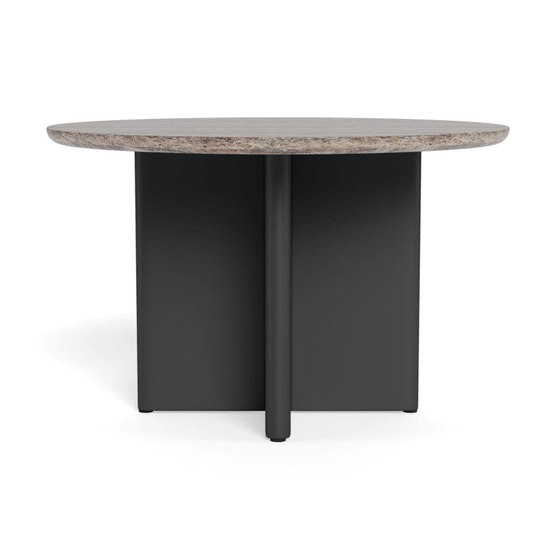 Victoria Aluminum Stone Round Dining Table 48" by Harbour