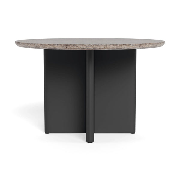 Victoria Aluminum Stone Round Dining Table 48" by Harbour