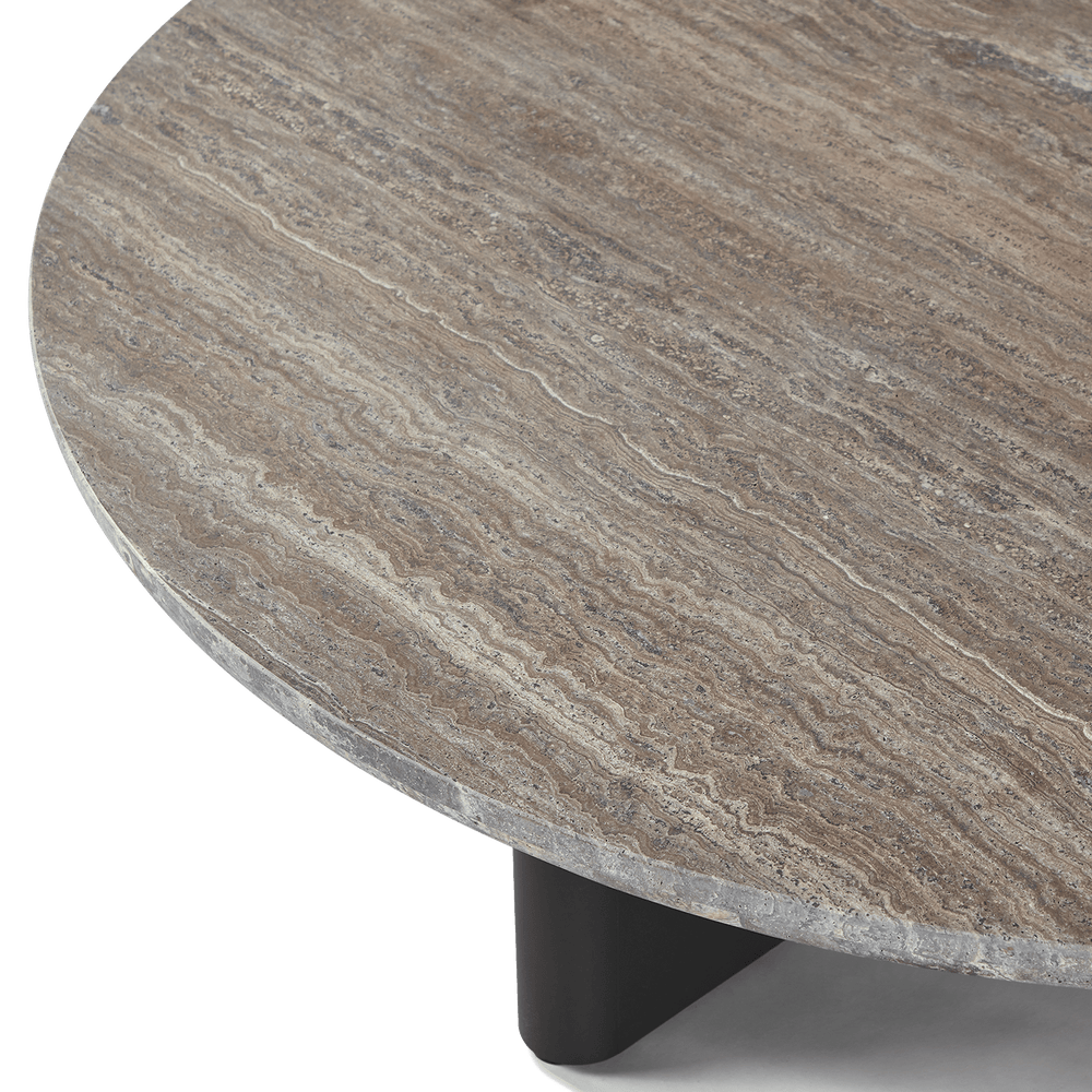 Victoria Aluminum Round Stone Coffee Table by Harbour lifestyle 1