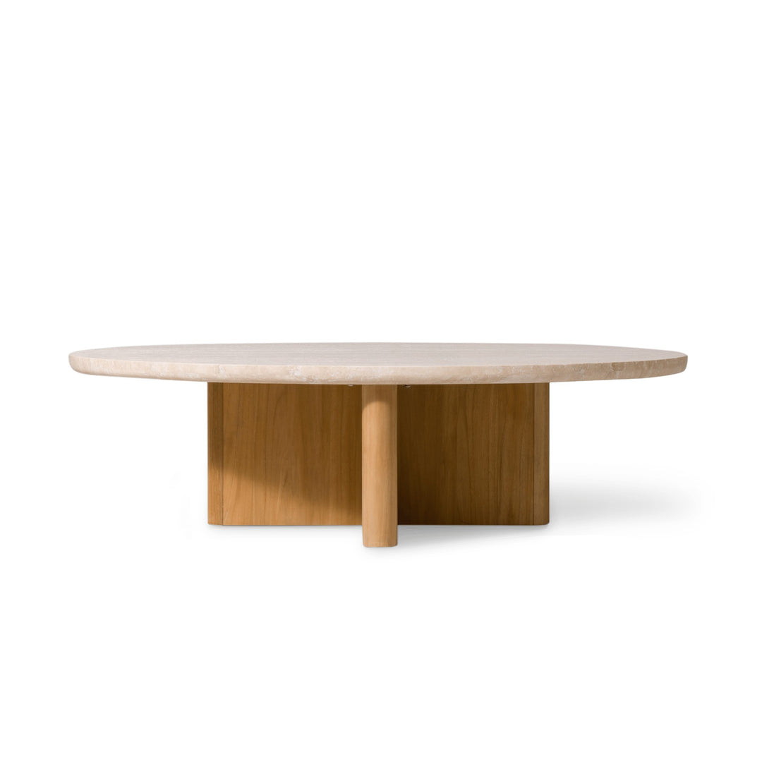 Victoria Teak Oval Stone Coffee Table by Harbour