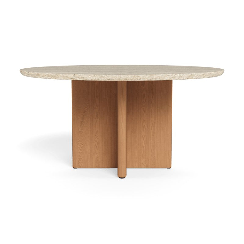 Victoria Teak Round Dining Table 1500 by Harbour in Teak Natural
