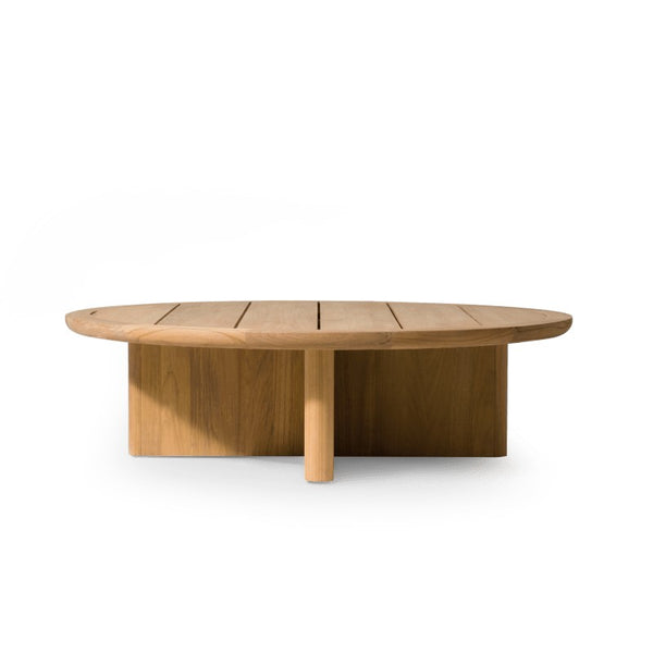 Victoria Teak Round Slatted Coffee Table by Harbour