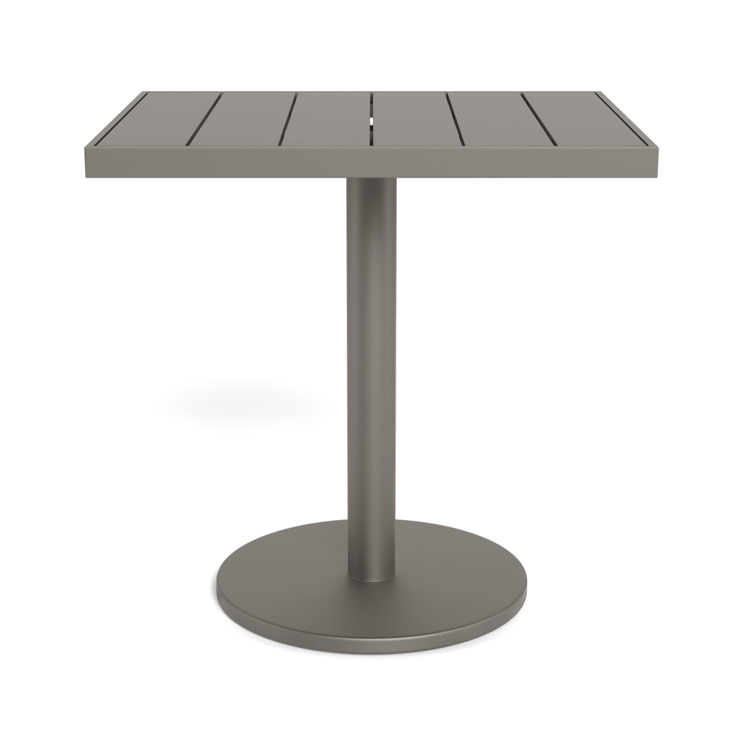 Vienna 24x30" Rectangle Bistro Table by Harbour in Aluminum Taupe