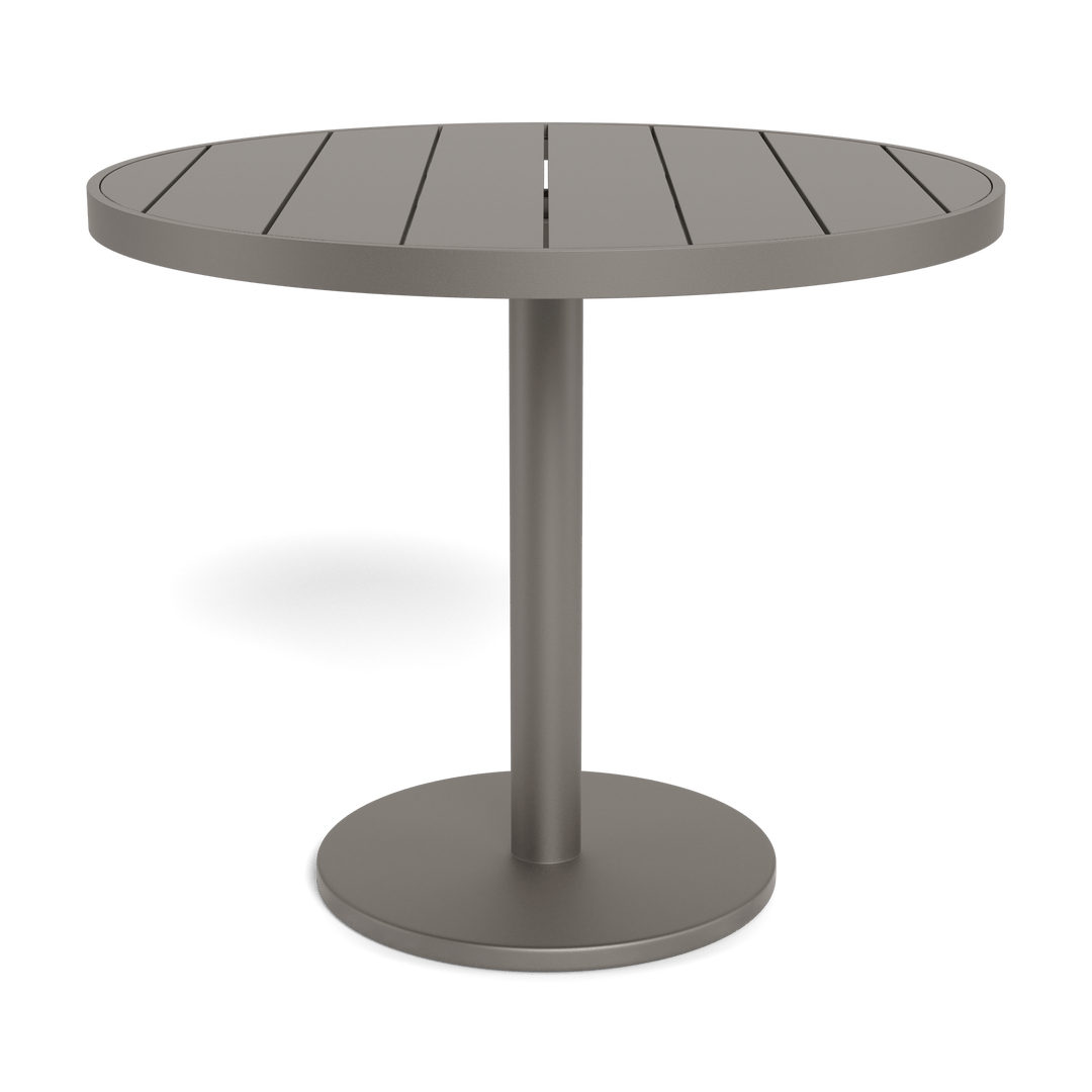 Vienna 36" Round Bistro Table by Harbour in Aluminum Taupe