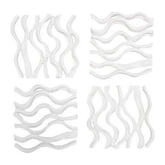 Vine Wall Tile, Matte White, Set of 4 Phillips Collection