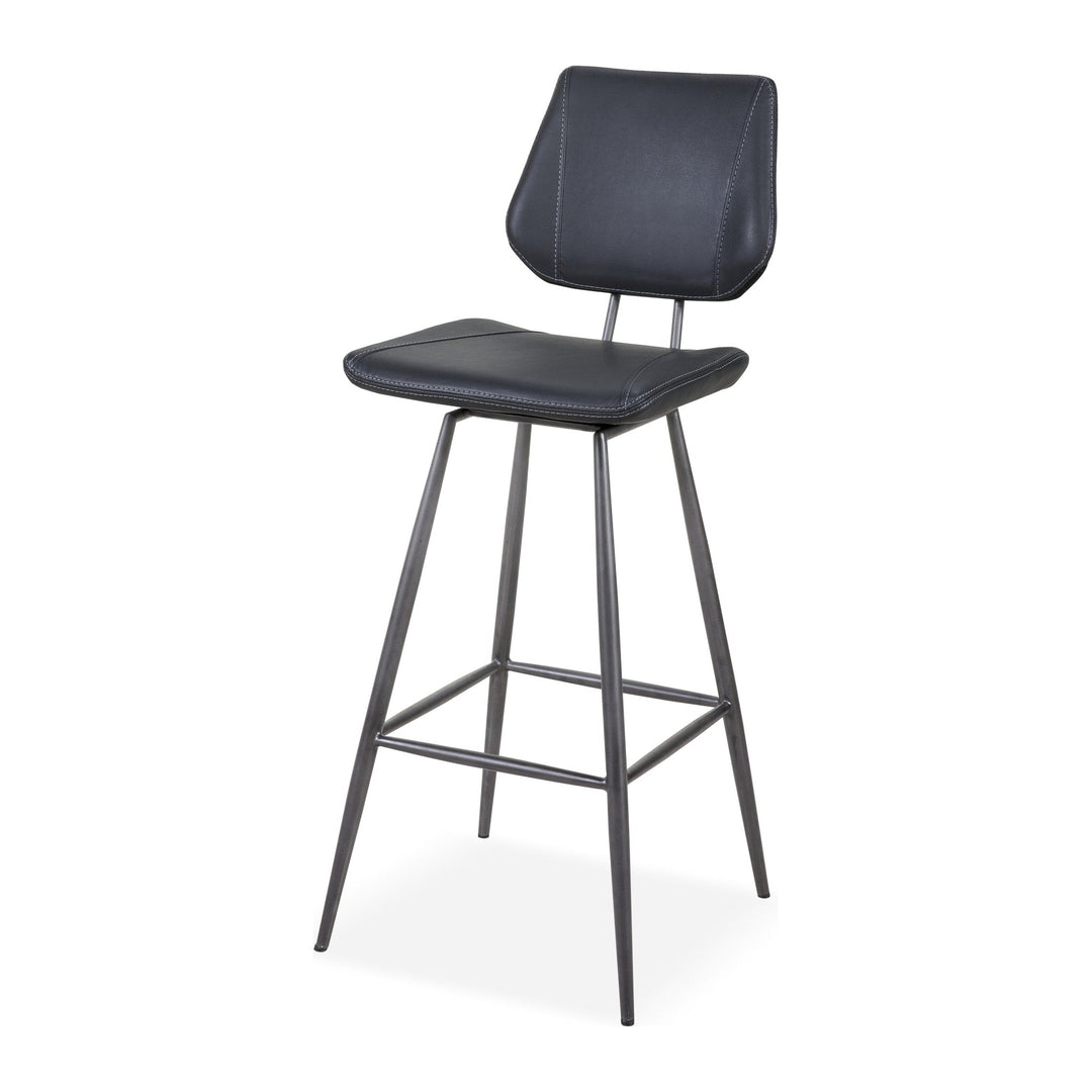 Vinson Modern Swivel Bar Stool by Modus in Cobalt — product view on a white background