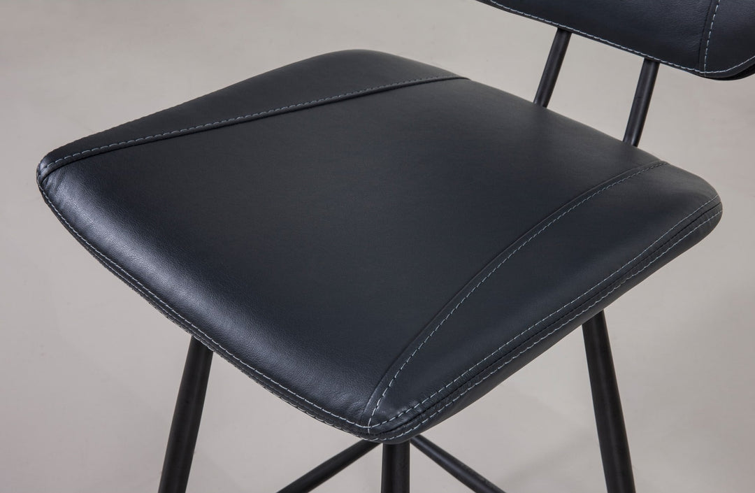 Vinson Modern Swivel Bar Stool in Cobalt — lifestyle photo