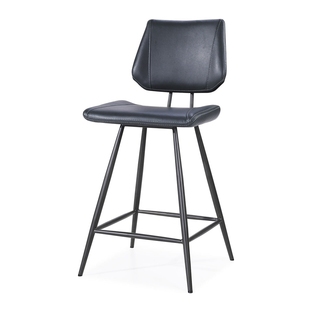 Vinson Modern Swivel Counter Stool by Modus in Cobalt — product view on a white background