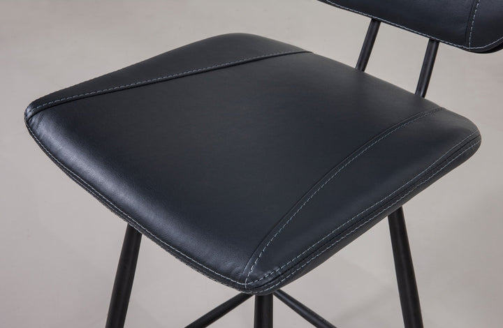 Vinson Modern Swivel Counter Stool in Cobalt — lifestyle photo