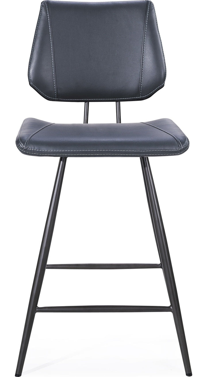 Vinson Modern Swivel Counter Stool in Cobalt — product view on a white background