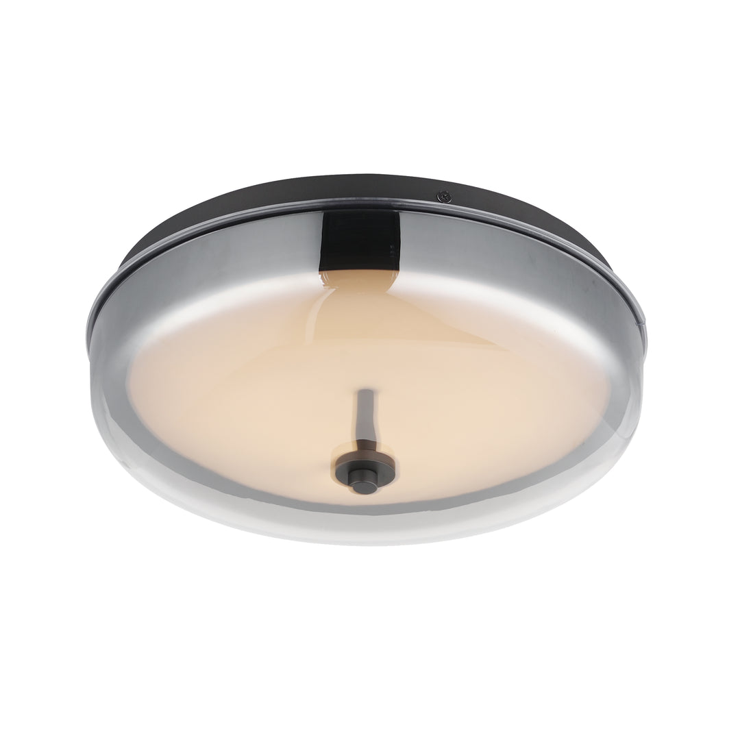 Voto LED Flush Mount by ET2 Lighting in Gunmetal, front view