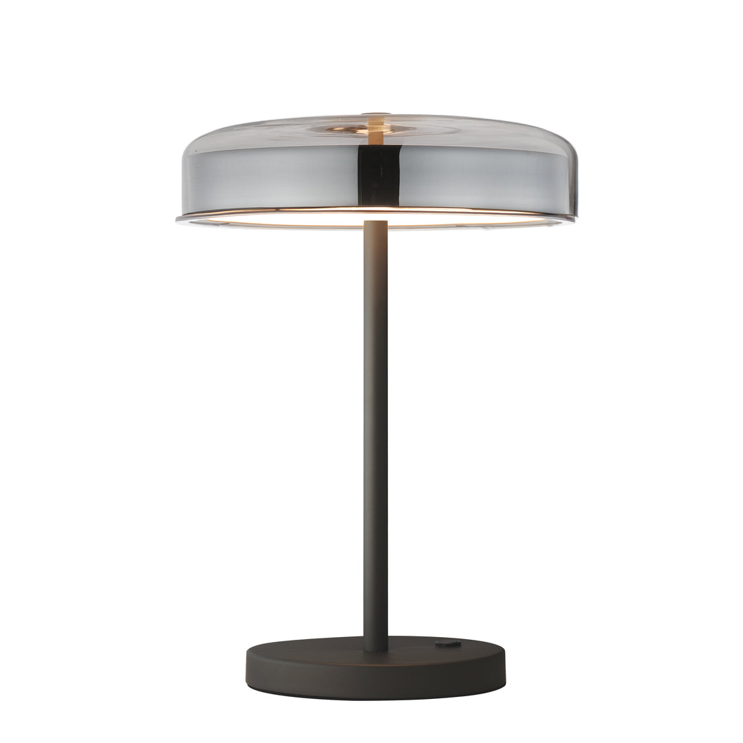 Voto LED Table Lamp by ET2 Lighting in Gunmetal, front view
