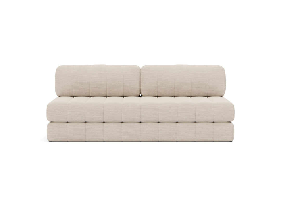 CozyPad Sleeper Sofa by Innovation Living in Blida Sand Grey, sofa position, front view on white
