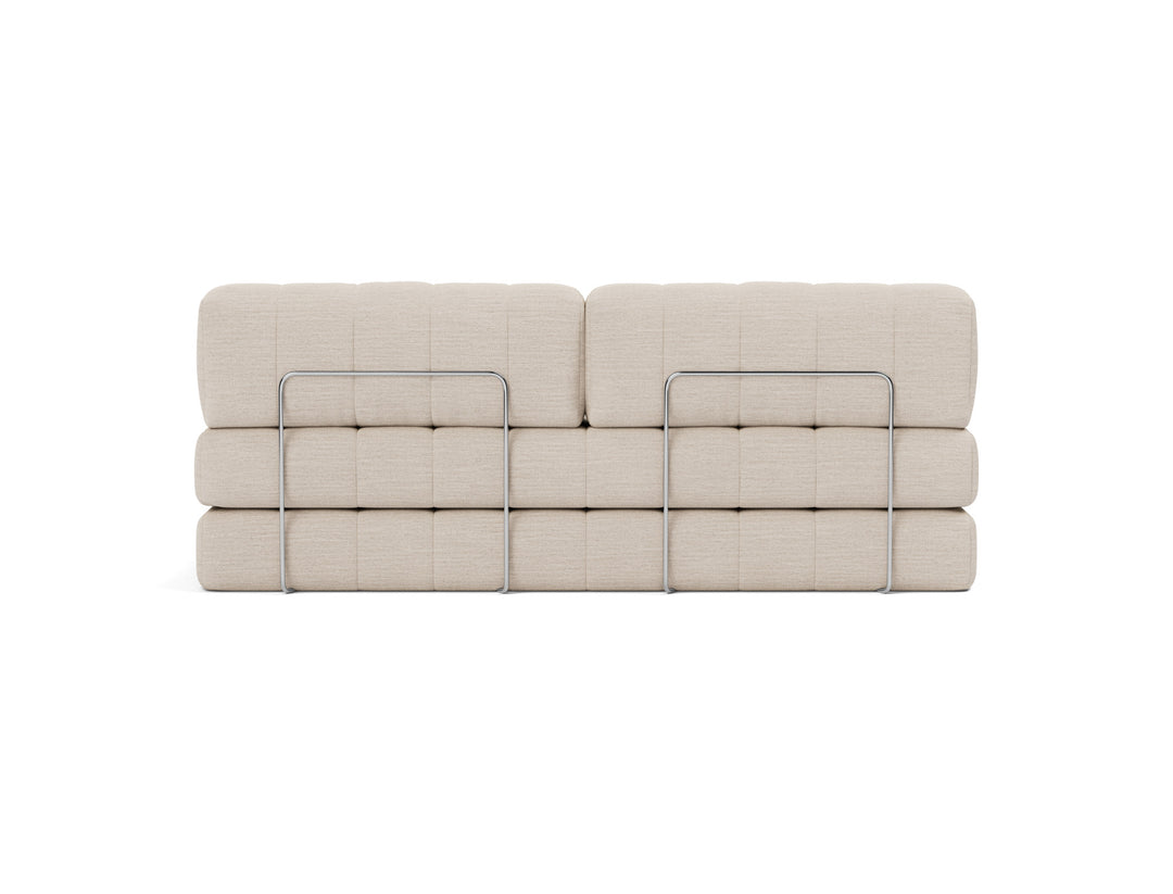 CozyPad Sleeper Sofa by Innovation Living in Blida Sand Grey, sofa position, back view on white