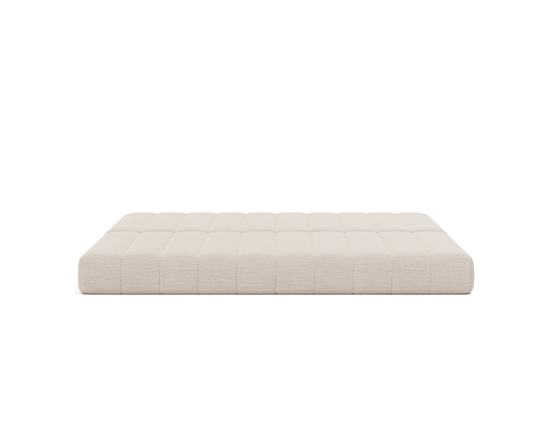 CozyPad Sleeper Sofa by Innovation Living in Blida Sand Grey, bed position, front view on white