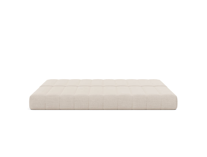 CozyPad Sleeper Sofa by Innovation Living in Blida Sand Grey, bed position, front view on white