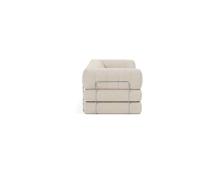 CozyPad Sleeper Sofa Grand with arms by Innovation Living in Blida Sand Grey, sofa position, side view on white