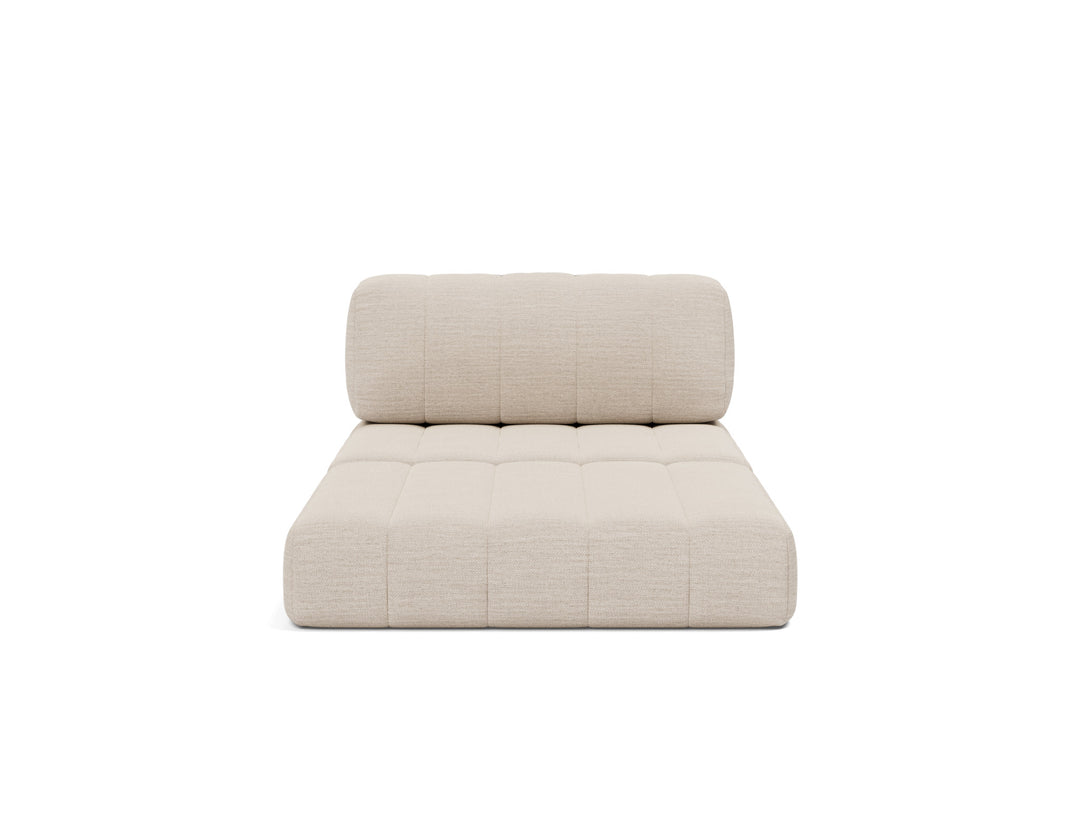CozyPad Chair by Innovation Living in Blida Sand Grey, relax position, front view on white