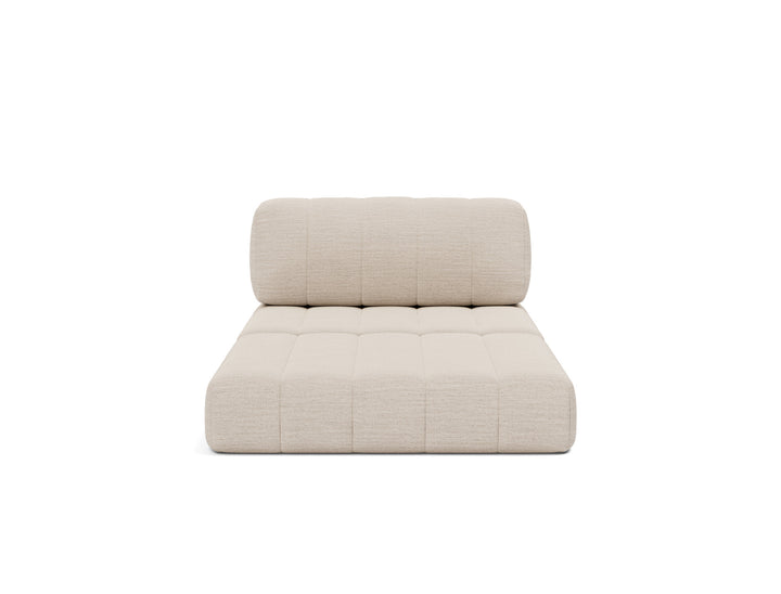 CozyPad Chair by Innovation Living in Blida Sand Grey, relax position, front view on white